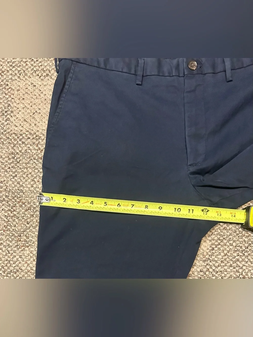 Banana Republic Mens Lived In Chino Slim Fit Pants 38x30 Flat Front Blue Slacks